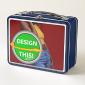COOL! Metal Lunchbox - Blau - Custom (Vorderseite)