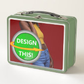 COOL! Metal Lunchbox - grün - Custom (Vorderseite)