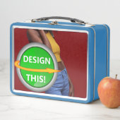 COOL! Metal Lunchbox - Light Blue - Custom (Beispiel)