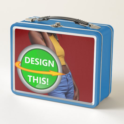 COOL! Metal Lunchbox - Light Blue - Custom (Vorderseite)