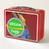 COOL! Metal Lunchbox - Rot - Benutzerdefiniert (Vorderseite)