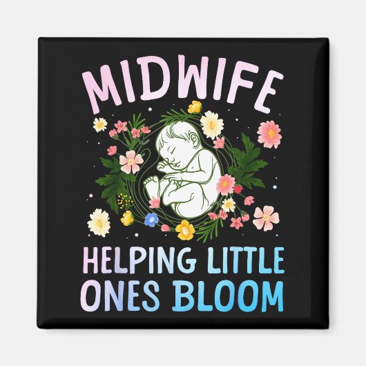 Cool Midwife Art For Women Midwifery Doula Nursing Magnet (Vorne)