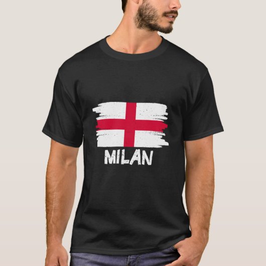 Cool Milan Flag T-Shirt (Vorderseite)