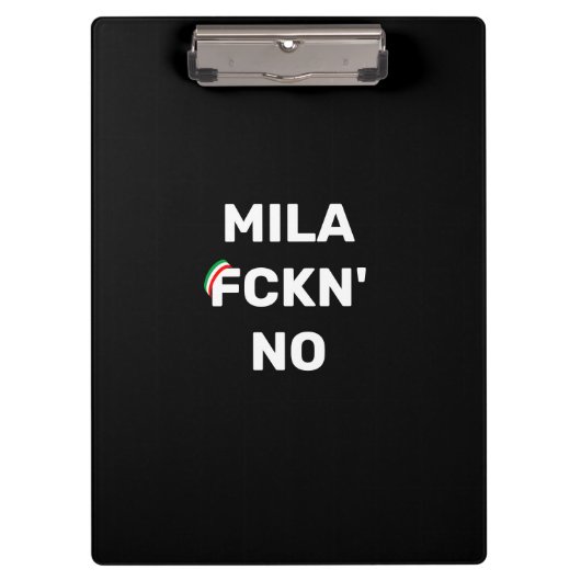 Cool MILANO - Mila Fckn Nr. mit Flagge Klemmbrett (Vorderseite)
