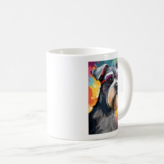 Cool Mini Schnauzer Kaffeetasse (VorderseiteRechts)