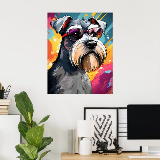 Cool Mini Schnauzer Poster (Heimbüro)
