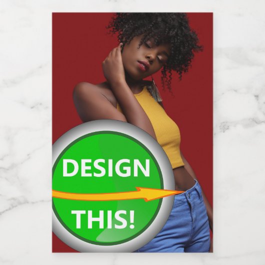 COOL! Mini-Weinflaschen-Etiketten (2"x3") - Set vo Weinetikett (Einzelnes Label)