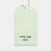 Cool-Minimal-Grün-Weihnachtsbaum-Symbol Geschenkanhänger (Rückseite)