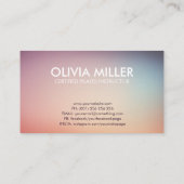 Cool Minimal Pilates Instructor Visitenkarte (Rückseite)