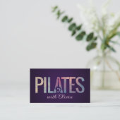 Cool Minimal Pilates Instructor Visitenkarte (Stehend Vorderseite)