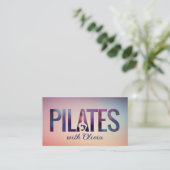 Cool Minimal Pilates Instructor Visitenkarte (Stehend Vorderseite)