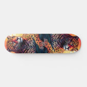 Cool Mirror Image Tropical Tiger Skateboard (Horizontal)