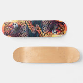 Cool Mirror Image Tropical Tiger Skateboard (Horizontal)