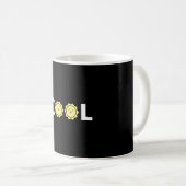 Cool - mit gelber Sonne Kaffeetasse (VorderseiteRechts)