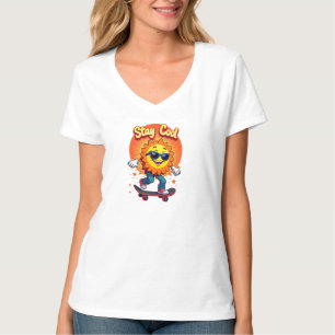 Cool mit Skateboarding Sun bleibe T-Shirt