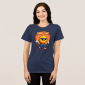 Cool mit Skateboarding Sun bleibe Tri-Blend Shirt (Vorderseite voll)
