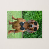 Cool mit Sunglass Dackel Hund 110 Puzzle (Horizontal)