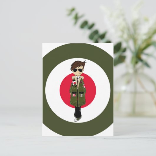 Cool Mod Postkarte (Stehend Vorderseite)