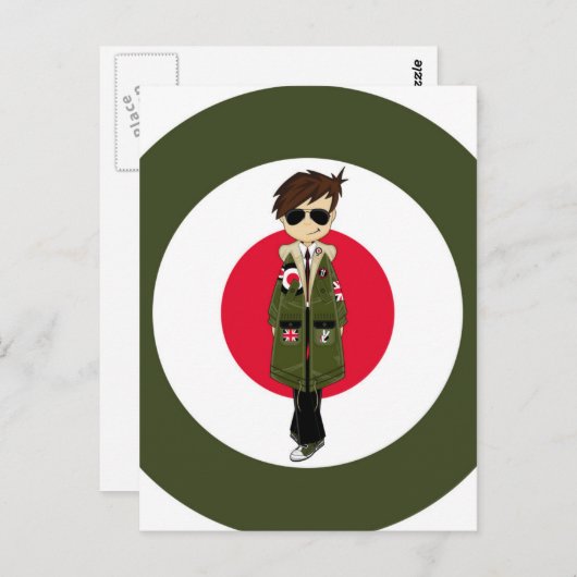 Cool Mod Postkarte (Vorne/Hinten)