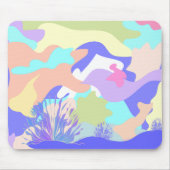 Cool Modern Abstract Flowing Art Colorful Desk Mat Mousepad (Vorne)