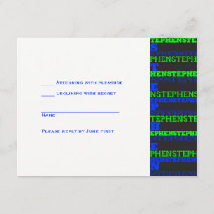 Cool Modern Bar Mitzvah UAWG Stephen RSVP Karte