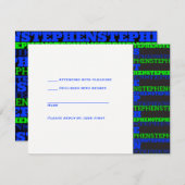 Cool Modern Bar Mitzvah UAWG Stephen RSVP Karte (Vorne/Hinten)