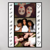 Cool Modern Best Friends Forever 3 Fotos Poster (Vorne)
