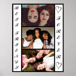 Cool Modern Best Friends Forever 3 Fotos Poster