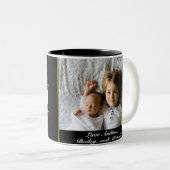 Cool Modern Best VATER Ess Foto Gold Schwarz Zweifarbige Tasse (VorderseiteRechts)
