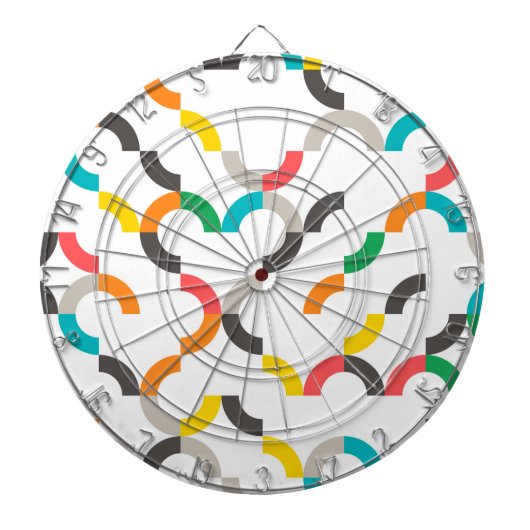 Cool, modern, colorful, trendy circular geometric dartscheibe (vorne)