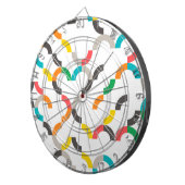 Cool, modern, colorful, trendy circular geometric dartscheibe (Vorderseite rechts)