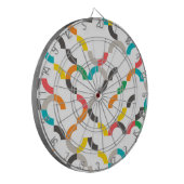 Cool, modern, colorful, trendy circular geometric dartscheibe (Vorderseite Links)