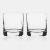 Cool Modern Elegant Good Stuff Gold Black Name Whiskyglas (Rechts)
