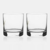 Cool Modern Elegant Good Stuff Gold Black Name Whiskyglas (Links)