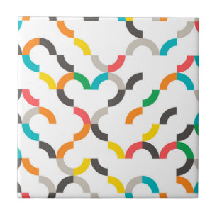 Cool, modern, farbenfroh, trendig kreisförmig geom fliese