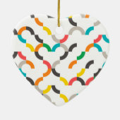 Cool, modern, farbenfroh, trendig kreisförmig geom keramik ornament (Hinten)