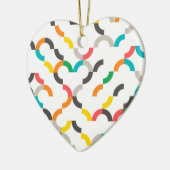 Cool, modern, farbenfroh, trendig kreisförmig geom keramik ornament (Links)