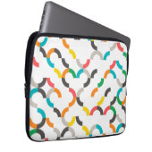 Cool, modern, farbenfroh, trendig kreisförmig geom laptopschutzhülle (Vorne Rechts)