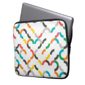 Cool, modern, farbenfroh, trendig kreisförmig geom laptopschutzhülle (Vorderseite Links)