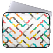 Cool, modern, farbenfroh, trendig kreisförmig geom laptopschutzhülle (Vorderseite)