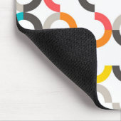 Cool, modern, farbenfroh, trendig kreisförmig geom mousepad (Ecke)