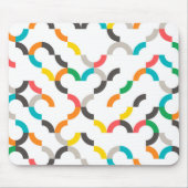 Cool, modern, farbenfroh, trendig kreisförmig geom mousepad (Vorne)
