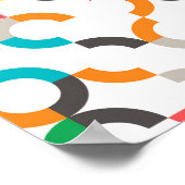 Cool, modern, farbenfroh, trendig kreisförmig geom poster (Ecke)