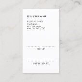 Cool Modern Faux Rose Gold Bold Beauty Salon Empfehlungskarte (Rückseite)