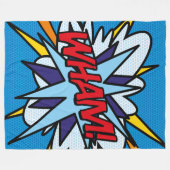 Cool Modern Fun Typographic Comic Book WHA Fleecedecke (Vorderseite (Horizontal))