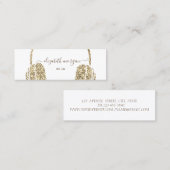 Cool-Modern-Gold-Glitzer-Headphone DJ Mini Visitenkarte (Vorne/Hinten)