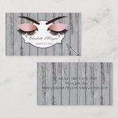 Cool-modern,Lashes,Lipstick, Holzgewebe Visitenkarte (Vorne/Hinten)