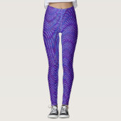 Cool & modern Modernität Abstraktes Blau Lila Leggings (Vorderseite)