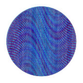 Cool & modern Modernität Abstraktes Blau Lila Schneidebrett (Vorderseite)