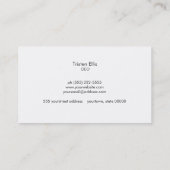 Cool-Modern-Monogramm Schwarz/Weiß-Beruflich Visitenkarte (Rückseite)